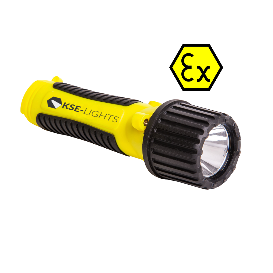 LED-Handleuchte mit ATEX 1G-Zulassung, gelb
